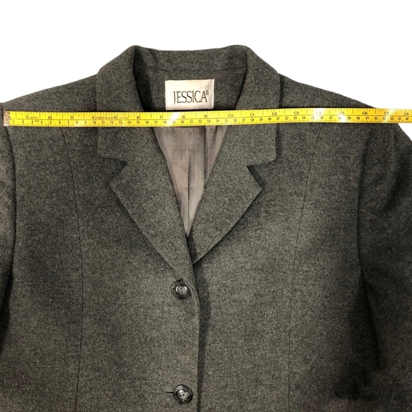 Ladies Classic Grey Wool Blend Coat, Sz 14 (sz lg) - Picture 11 of 13